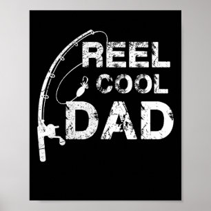 Poster Papa de pêche super cool Cadeau de la fête des pèr