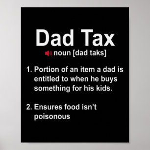 Poster Papa Définition de l'impôt Papa Papa Père Papa Fêt