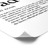 Poster Papa, définition, moderne, typographie (Coin)