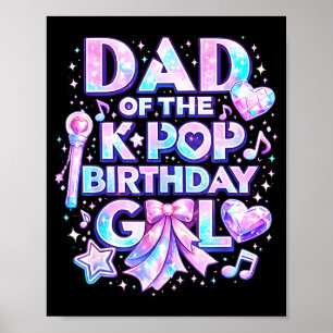 Poster Papa des filles d'anniversaire k-pop musique corée