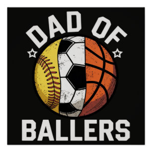 Poster Papa des joueurs de balle