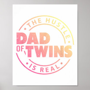 Poster Papa Des Jumeaux Drôle Nouveau Papa À Être Fatigué