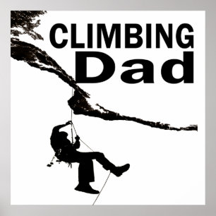 Poster Papa d'escalade