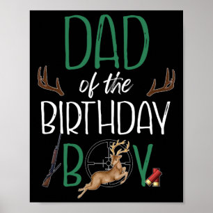 Poster Papa d'homme du garçon d'anniversaire Grand un ann