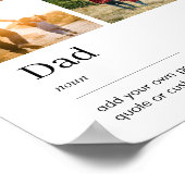 Poster Papa Dictionnaire Définition Collage photo (Coin)