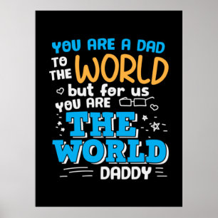 Poster Papa Don Tu Es Le Monde Papa