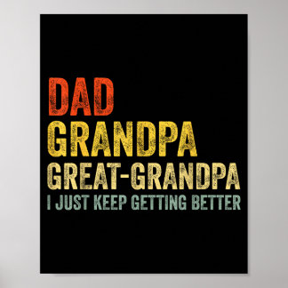 Poster Papa drôle Grand-père Arrière-grand-père Je vieill