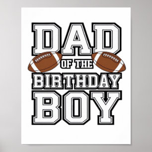 Poster Papa du garçon de football amateur de la famille d