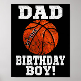 Poster Papa du garçon de la fête d'anniversaire amateur d