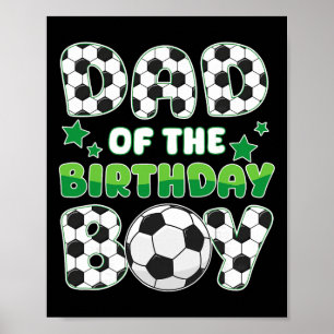 Poster Papa du garçon de la fête de soccer Famille appari