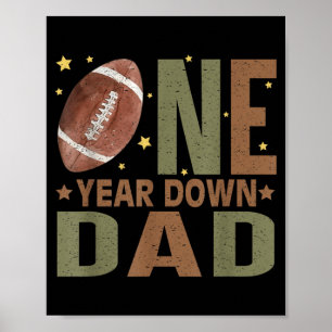 Poster Papa du garçon qui fête son 1er anniversaire de fo