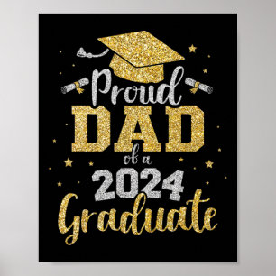 Poster Papa D'Un Cl De 2024 Diplômé De Troisième Année