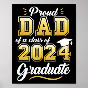 Poster Papa D'Un Cl De 2024 Diplômé Supérieur De 24E Anné