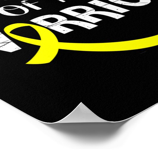 Poster Papa D'Un Guerrier Contre Le Père Cancer De L'Enfa (Coin)