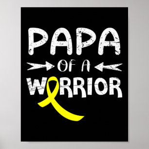 Poster Papa D'Un Guerrier Contre Le Père Cancer De L'Enfa