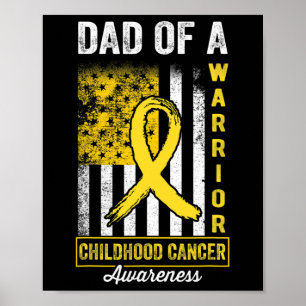 Poster Papa d'un guerrier Enfance Sensibilisation au canc