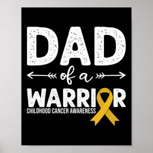 Poster Papa d'un guerrier - Sensibilisation au cancer inf