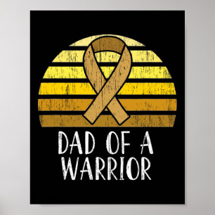 Poster Papa d'un guerrier Sensibilisation au cancer infan