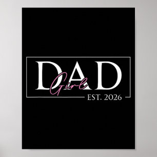 Poster Papa d'une fille prévue pour 2026 fête des pères f