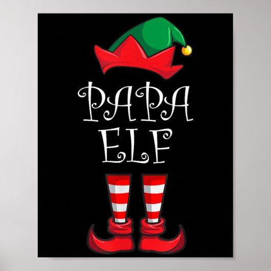 Poster Papa Elf Correspondance famille fête de Noël Pyjam (Devant)