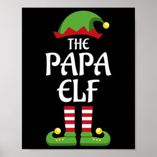 Poster Papa elf groupe de jumelage famille Noël papa