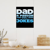Poster Papa et Pasteur Tu Rieras De Toutes Mes Blagues (Cuisine)