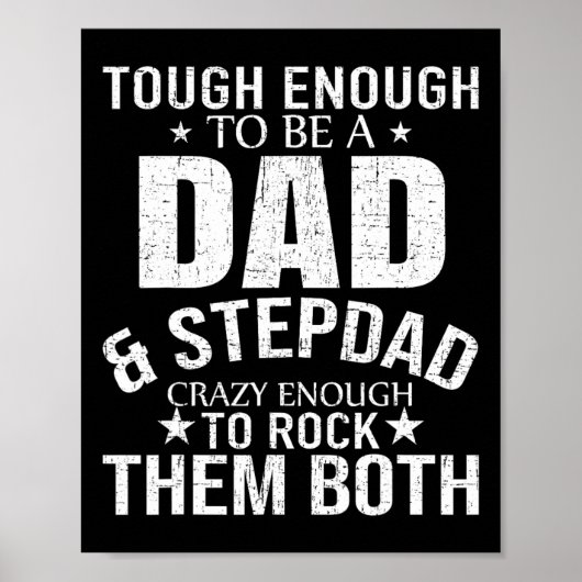 Poster Papa Et Stepdad Fête des pères Stepdad Step Papa (Devant)