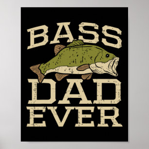 Poster Papa Ever Pêche Pêcheur Pêcheur Fête des pères Pap
