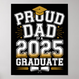 Poster Papa fier d'un diplômé de 2025 Cl de 2025 Senior G
