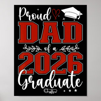 Poster Papa fier d'un diplômé de la promotion 2026 Senior