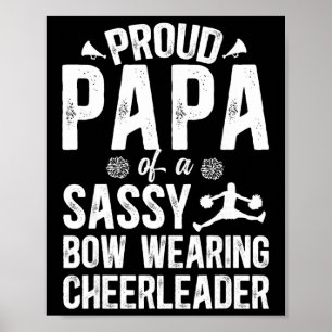 Poster Papa Fier D'un Papa Cheerleader Papa Cheer Papa Gr
