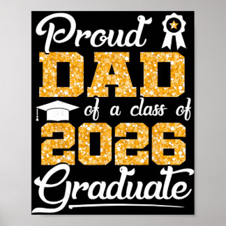 Poster Papa fier d'un senior de la promotion 2026 drôle d