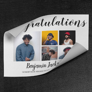 Poster Papa fier moderne   5 Diplôme photo