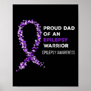 Poster Papa Fière D'Une Épilepsie Guerrière Lauréats De L