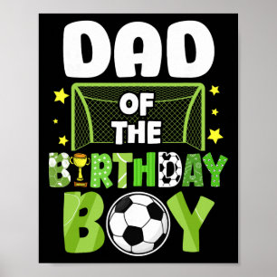 Poster Papa footballeur garçon d'anniversaire fête papa f