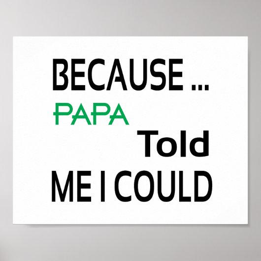 Poster Papa (format image standard) (Devant)