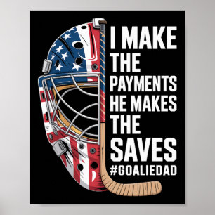 Poster Papa gardien de but de hockey sur glace