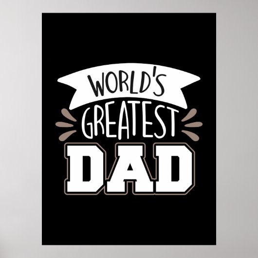 Poster Papa Gift le plus grand papa du monde (Devant)