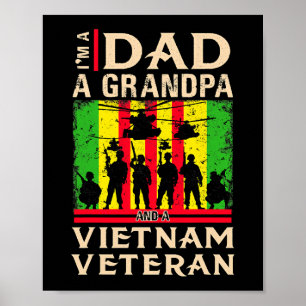 Poster Papa Grand-père Vietnam Vétérinaire Chemises ancie