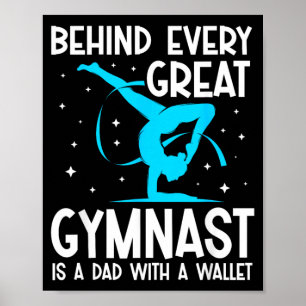 Poster Papa Gymnastique Drôle