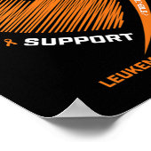 Poster Papa Hommes Je Porte Orange Pour Ma Fille Leukemia (Coin)