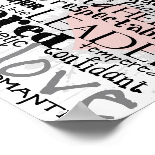 Poster Papa imprimable Gris sur l'affiche (Coin)