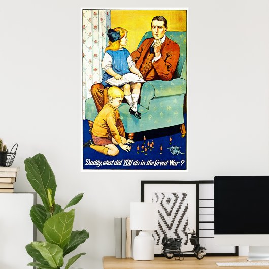 Poster Papa ? - Imprimer (Bureau à domicile)
