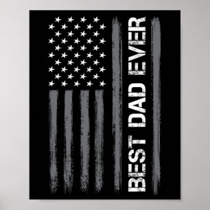 Poster Papa Jamais Drapeau Américain Drôle Drôle Fête des