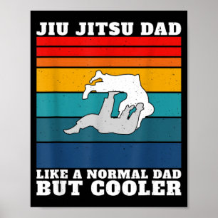 Poster Papa Jiu Jitsu Brésilien Arts Martiaux BJJ Père