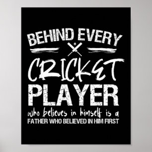 Poster Papa joueur de cricket