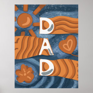 Poster Papa - Joyeuse fête des pères
