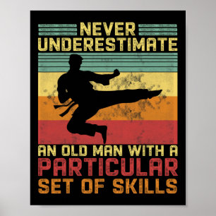 Poster Papa Karaté Arts Martiaux Retraite Karaté