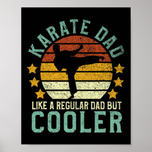 Poster Papa Karaté Cadeau Drôle d'arts martiaux pour père