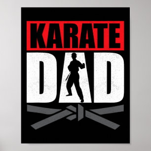 Poster Papa Karatéka Karatéka Combattant d'autodéfense